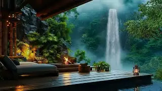 Nature's Harmony: Waterfall & Birdsong in Forest Ambience🍃Fall Asleep Instantly with Soothing Sounds