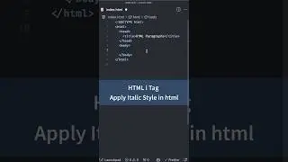 Text Formatting Tags in HTML, i tag for Italic Style | HTML CSS Tutorial for Beginners 