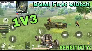 BGMI First 1v3 Clutch | Best Sensitivity | SAMSUNG A3,A5,A6,A7,J2,J5,J7,S5,S6,S7,A10,A20,A30,A50,A70