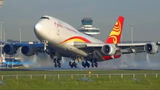 WOW! 32 HEAVY TAKE OFFS & LANDINGS | A380, B747F, A350, B777, A330 | Amsterdam Schiphol Airport