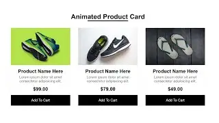 Animated Product Card Using HTML & CSS | devRasen | Create A Animated Product Card Using HTML & CSS