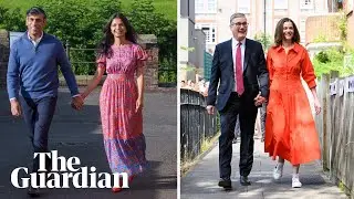 Rishi Sunak and Keir Starmer cast votes with their wives