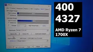 CPU-Z Benchmark (AMD Ryzen 7 1700X)