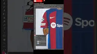 Changing Neymar's outfit from Al Hilal to Barcelona with the help of Photoshop #photoshoptips