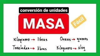 Conversión de unidades de masa 🔩 libras, kilogramos, toneladas, onzas, gramos