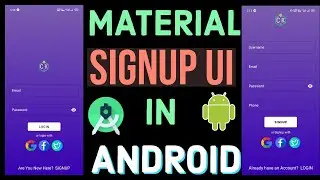 Material Designing Signup UI in android studio||Beautiful Signup Page using material designing -#12