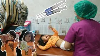 IMUNISASI VAKSIN INFLUENZA ANAK | DAPET HADIAH DARI DOKTER, TAPI KOK NANGIS YA? | QIFA AGUNG