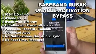 Baseband Rusak / Damage / Error No Imei Bypass iCLoud Unable Activation Untethered