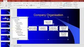 Microsoft PowerPoint - Editing an Organisation Chart