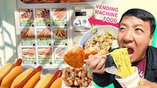 Eating ONLY VENDING MACHINE FOOD & CREEPY Vending Machines in Tokyo Japan