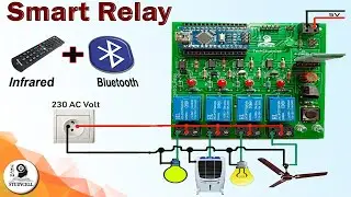 Control Lights Fan with Mobile Bluetooth and IR remote | Home Automation using Arduino control Relay