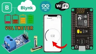 ESP8266 Monitor its Own Battery Level using Blynk IoT for Battery Powered Projects | Voltage sensor