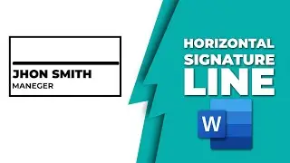 How to insert a horizontal line in a signature in Word