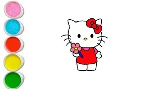 Hello kitty🐱drawing and coloring for kids &toddlers