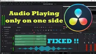 Audio only on one side - Davinci Resolve - Audio Issue - Mono to Stereo