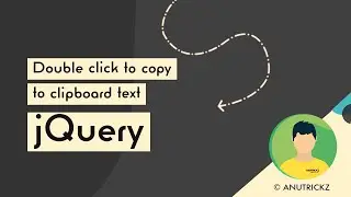 Double Clicked To Copy to clipboard text with jQuery