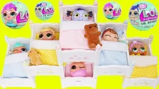LOL Surprise Dolls Lil Sisters and Vampirina Sleepover in Bunk Beds