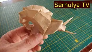 Paper snail.  Улитка в ракушке.  Процесс.  Оригами.  Serhulya TV