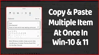 How to Copy And Paste Multiple Item At Once Easily In Windows 10 And 11 ✔✔✔