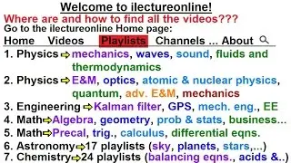 Welcome to ilectureonline!  (Where Are and How to Find All The Videos???)