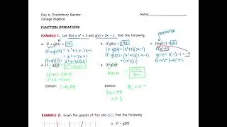 Prelim Review Day 6: Function Operations, Translations, & Symmetry