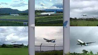 KOMPILASI LANDING & TAKE OFF PESAWAT GARUDA A330 DI MANADO