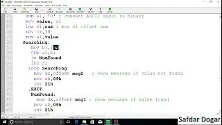 How to Search Number in Array in Assembly Language | Find Number in Array Assembly Programing l