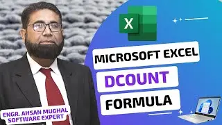 Dcount Formula Microsoft Excel, #ahsanmughal