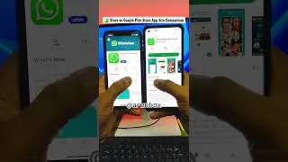 Apple Store vs Google Play Store App Size Comparison #shorts