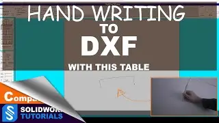 Converting your hand drawing directly to DXF and use it directly in SolidWorks