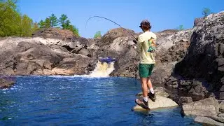 Exploring & Fishing HIDDEN WATERFALLS in the Northwoods!