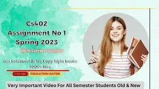 Cs402 Assignment Solution 1 Spring 2023  with solution file