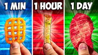 1 minute vs 1 hour vs 1 day snacks