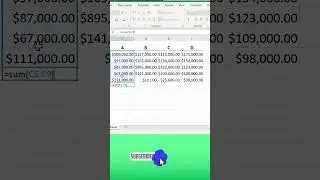 Best Excel Shortcut to Sum Numbers! Ctrl + '='