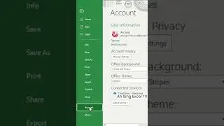 Change Excel to dark mode