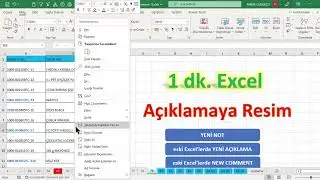 Excel 1 Dakika - Açıklama Kutularına Resim Eklemek