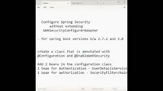 Configure Spring Security(v 2.7.x to 3.0.x ) without extending WebSecurityConfigurerAdapter- part-1