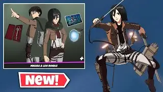 NEW MIKASA & LEVI Bundle Gameplay In Fortnite! (ATTACK ON TITAN)