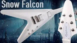 An Epiphone Better than a Gibson? | 2016 Brendon Small Snow Falcon White Flying V | Review + Demo