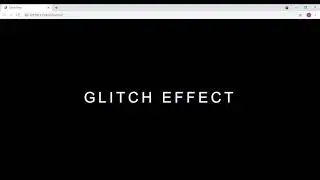 How to make glitch effect using HTML, CSS