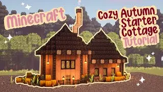 Cozy Minecraft Autumn Cottage Tutorial 🍁🎃✨Mizunos Cottagecore Fairy Tale ✨ Easy Survival