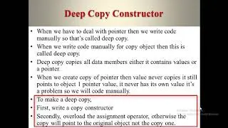 Part2|what is deep copy constructor in c++|shallow vs deep copy constructor|deep copy constructor