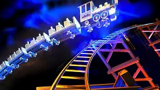 GHOST TRAIN! Trackless High-Speed Dark Ride! (POV) [CC]