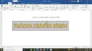 how to curve text in word 2007