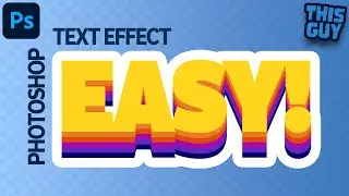 Rainbow Offset Text Effect | Photoshop Tutorial
