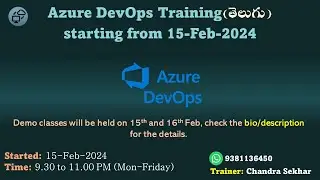 Announcement#1 | Azure DevOps 15 Feb 2024 batch | Cloud Computing In Telugu | AWS | Azure | GCP