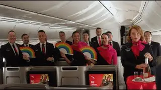 The official Qantas Sydney WorldPride 2023 Flight