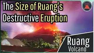 Ruang Volcano Eruption Update; Estimating the Eruption's Size