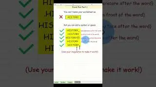 Can't name worksheet 'History" - Excel Fun Fact #Excel #shorts