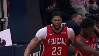 Anthony Davis Dunks All Over Jusuf Nurkic | Blazers vs Pelicans - Game 3 | 2018 NBA Playoffs